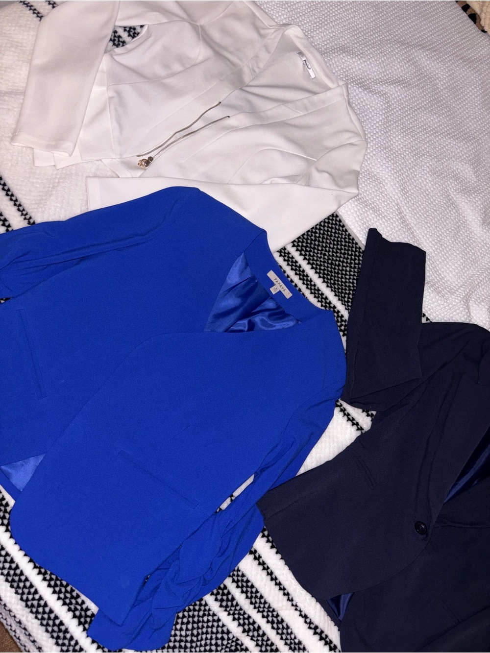 Bundle- 3 Blazers (White, Cobalt Blue, and Navy Blue) from Papaya